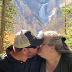 Alvin and Cathy kissing at Artists' Point